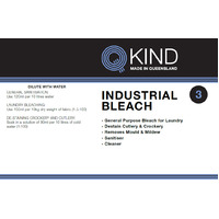 QKIND Industrial Bleach 750ml Labelled Bottled -with Flip top cap - Empty