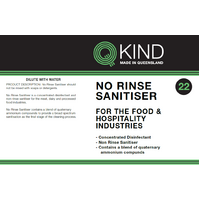 QKIND No Rinse Sanitiser 750ml Labelled Bottled with Trigger - Empty
