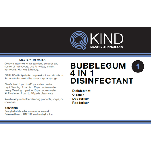 QKIND Bubblegum 4 in 1 Disinfectant 5L
