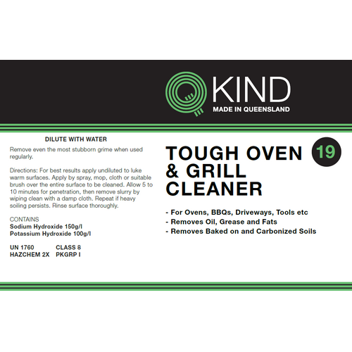 QKIND Tough Oven & Grill Cleaner 750mL Labelled Bottled with Trigger- Empty