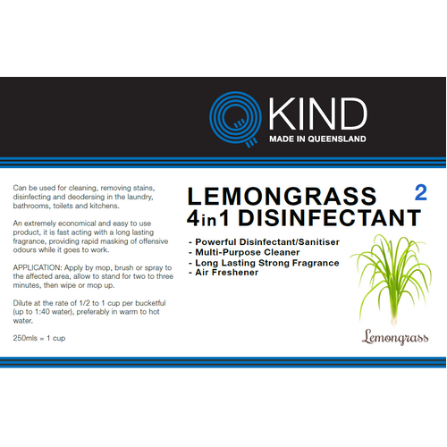 QKIND 4in1 Lemongrass Disinfectant 5L