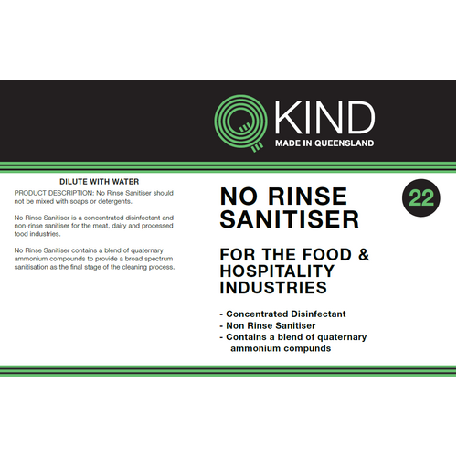 QKIND No Rinse Sanitiser 20L