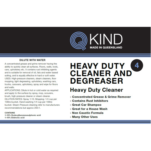 QKIND Heavy Duty  Cleaner Degreaser 750mL Labelled Bottled with Trigger - Empty